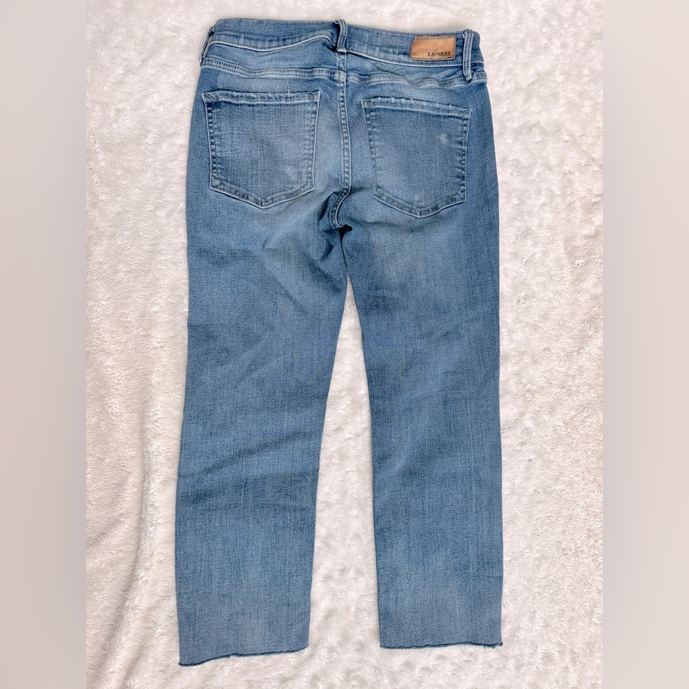 EXPRESS Mid Rise Skinny Cropped Jean - Picture 2 of 11